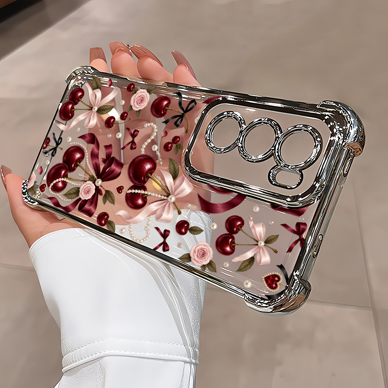 Pink Bow Tie Red Cherry Patter - Oppo A78 评论和价格