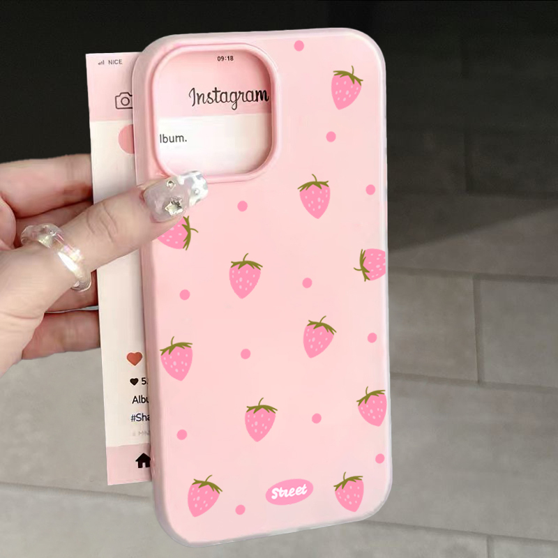 Sweet Pink Strawberry Pattern  - Xiaomi Redmi Note 14 评论和价格