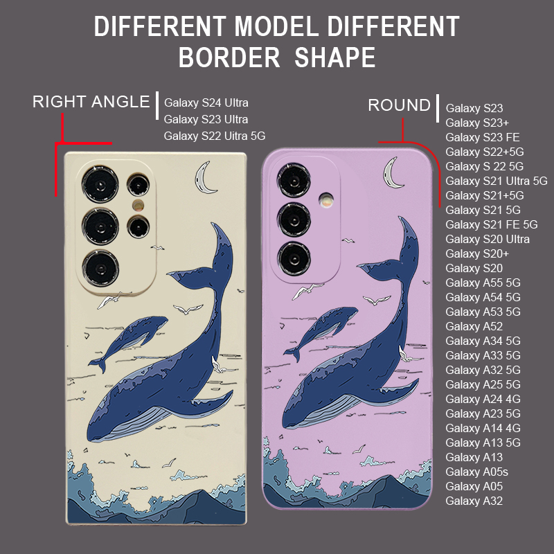 Whales Phone Case For Samsung  - Samsung Galaxy A55 评论和价格