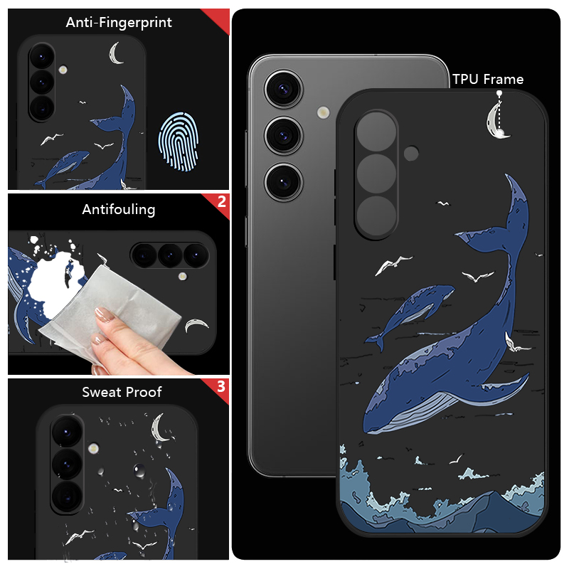 Whales Phone Case For Samsung  - Samsung Galaxy A55 评论和价格