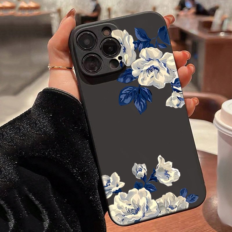 Blue and White Flower Phone Ca - Samsung Galaxy A55 评论和价格