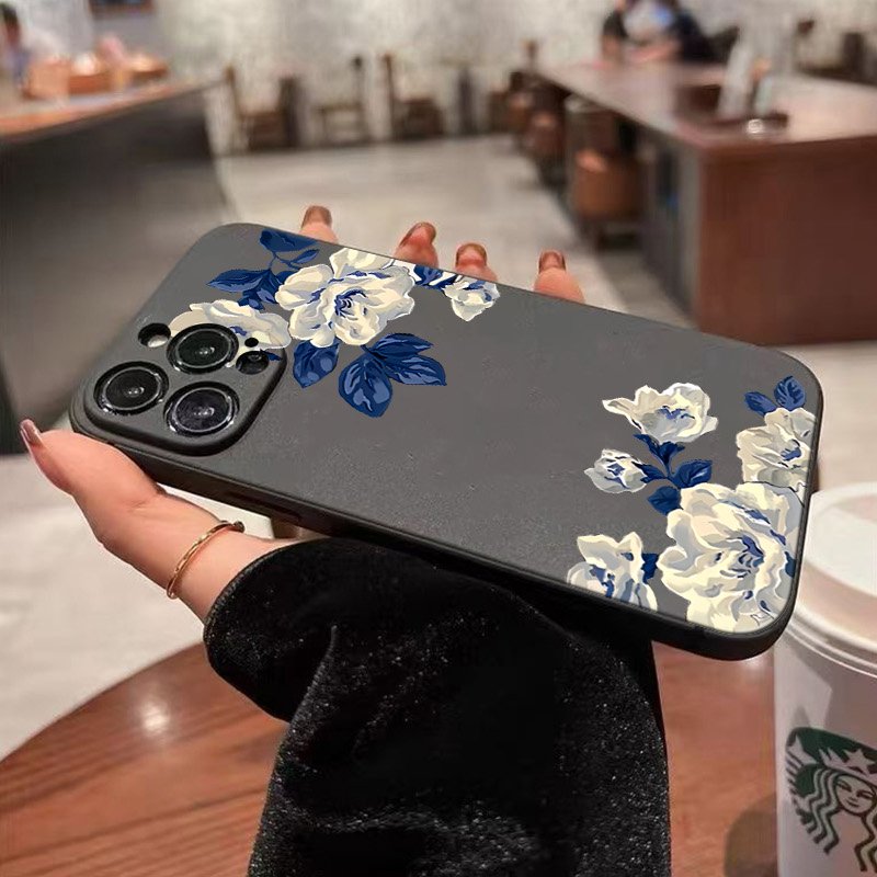 Blue and White Flower Phone Ca - Samsung Galaxy A55 评论和价格